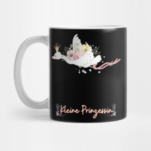 Schwan Fliegen Kleine Prinzessin Blumen Süß Mug